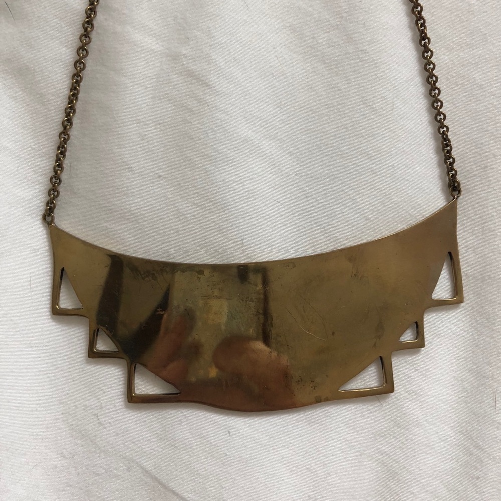 Raven + Lily Brass Statement Necklace